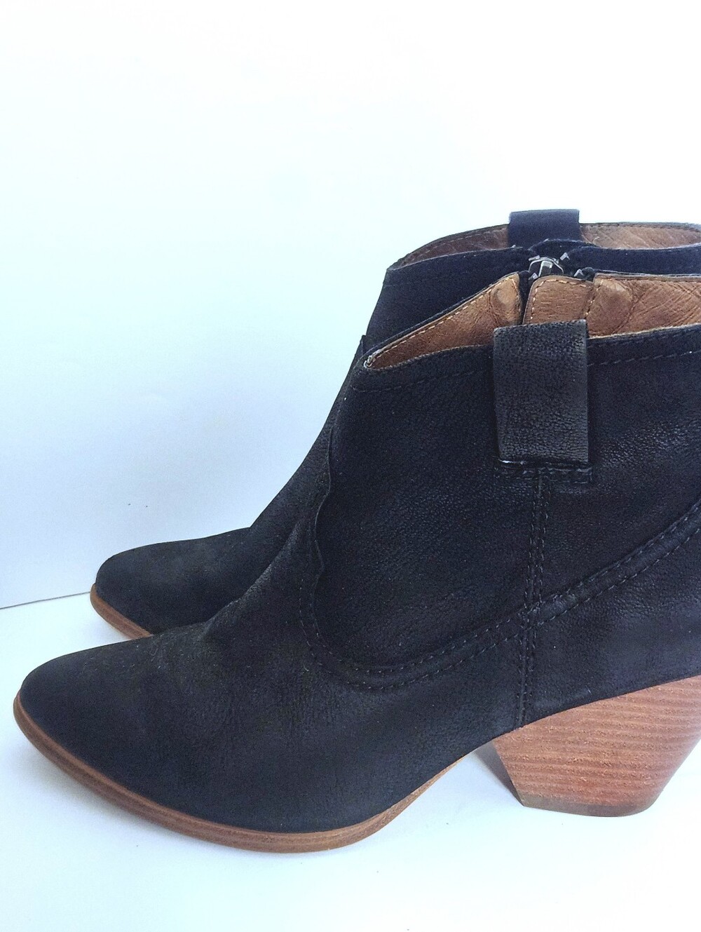 Frye Reina Black Bootie Ankle Nubuck 7